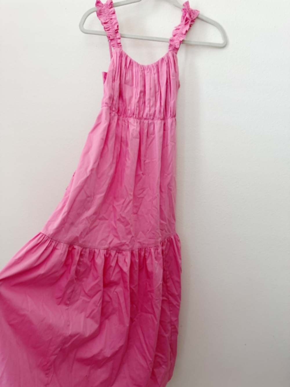 Abercrombie and Fitch Maxi tiered Cotton Dress Pink S - Picture 7 of 8